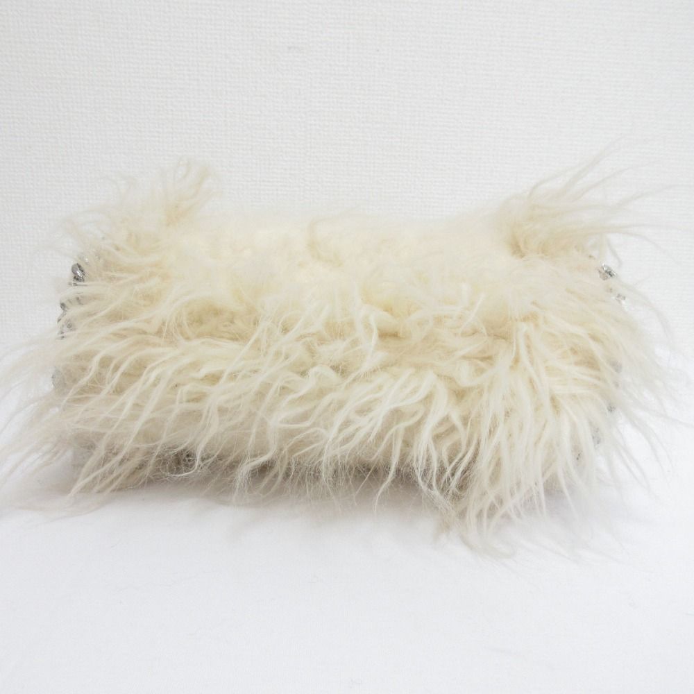 美品 Stella McCartney ステラマッカートニー FUR FREE FUR ファラベラ エコファー ショルダーバッグ ホワイト キナリ レディース 古着 中古 USED 美品 Stella McCartney ステラマッカートニー FUR FREE FUR ファラベラ