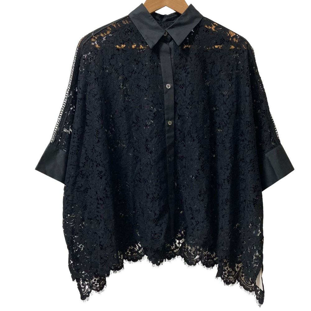 未使用 25AW Grace Class グレースクラス レースポンチョシャツ サイズ36 ブラック レディース 古着 中古 USED 未使用 25AW Grace Class グレースクラス レースポンチョシャツ サイズ