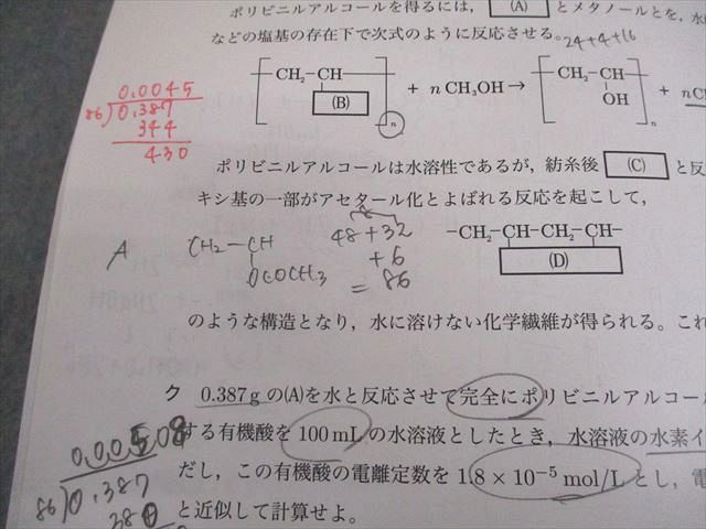 鉄緑会 化学受験講座 入試化学演習 第1～12回 テスト計12回 通年セット 