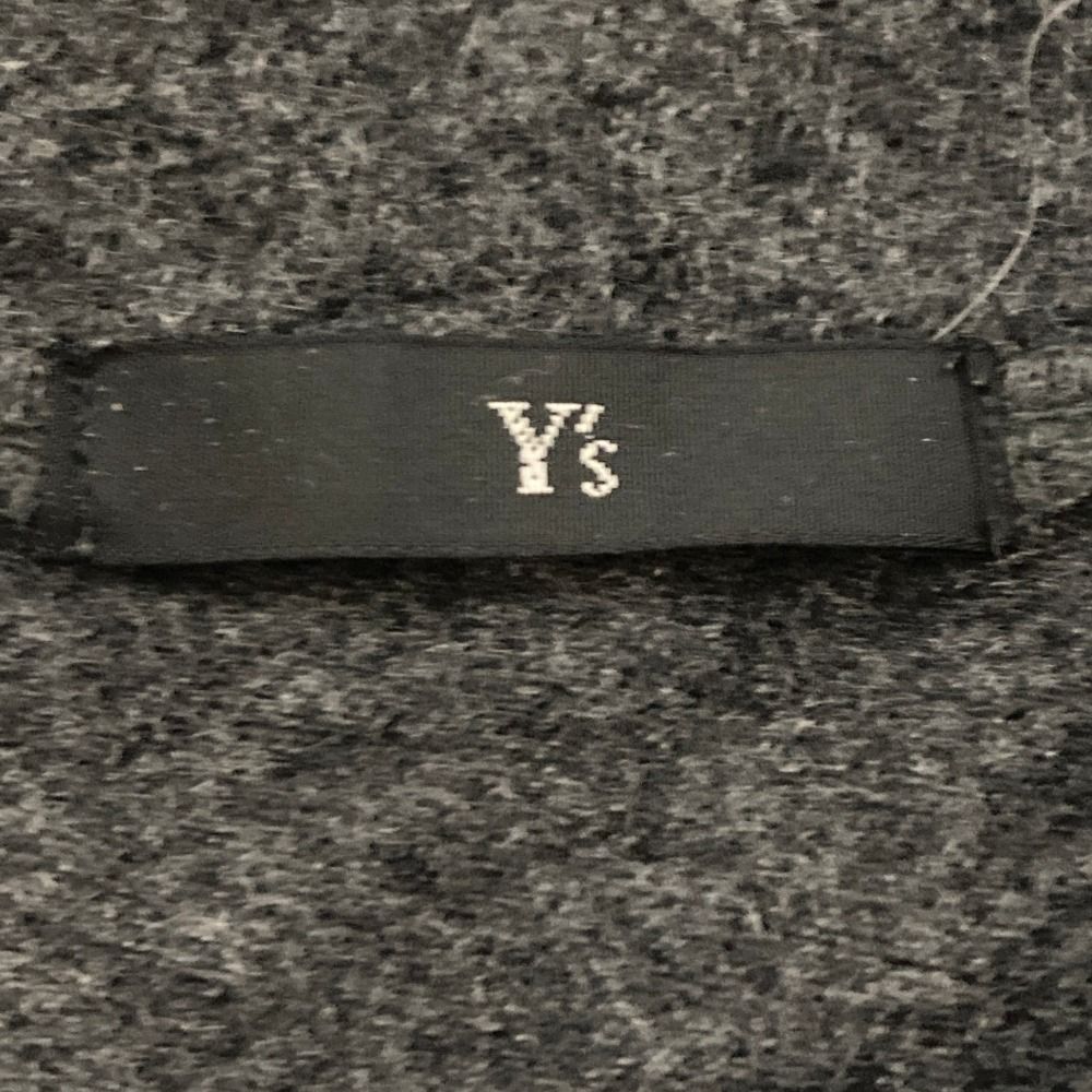 美品 Y's ワイズ ヨウジヤマモト ウールニット ポロシャツカットソー YE-T64-133 グレー レディース 古着 中古 USED 美品 Y's ワイズ ヨウジヤマモト ウールニット ポロシャツカットソー