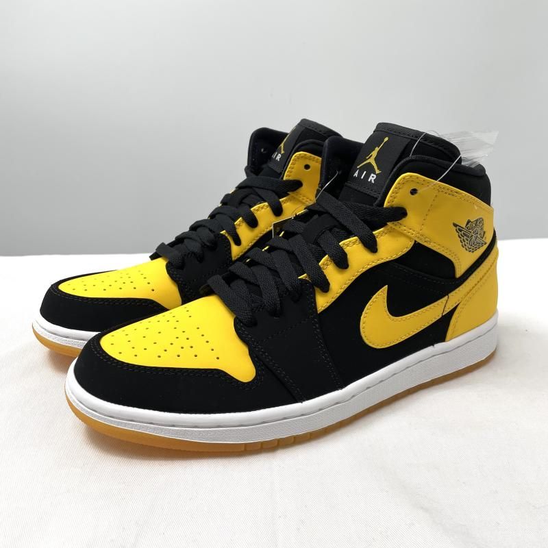 【中古】NIKE AIR JORDAN 1 MID New Love (2017) サイズ26cm 554724-707 スニーカー イエロー ブラック ナイキ エアジョーダン1[17][240017765281] 中古】NIKE AIR JORDAN 1 MID New Love (2017) サイズ26cm 554724-707