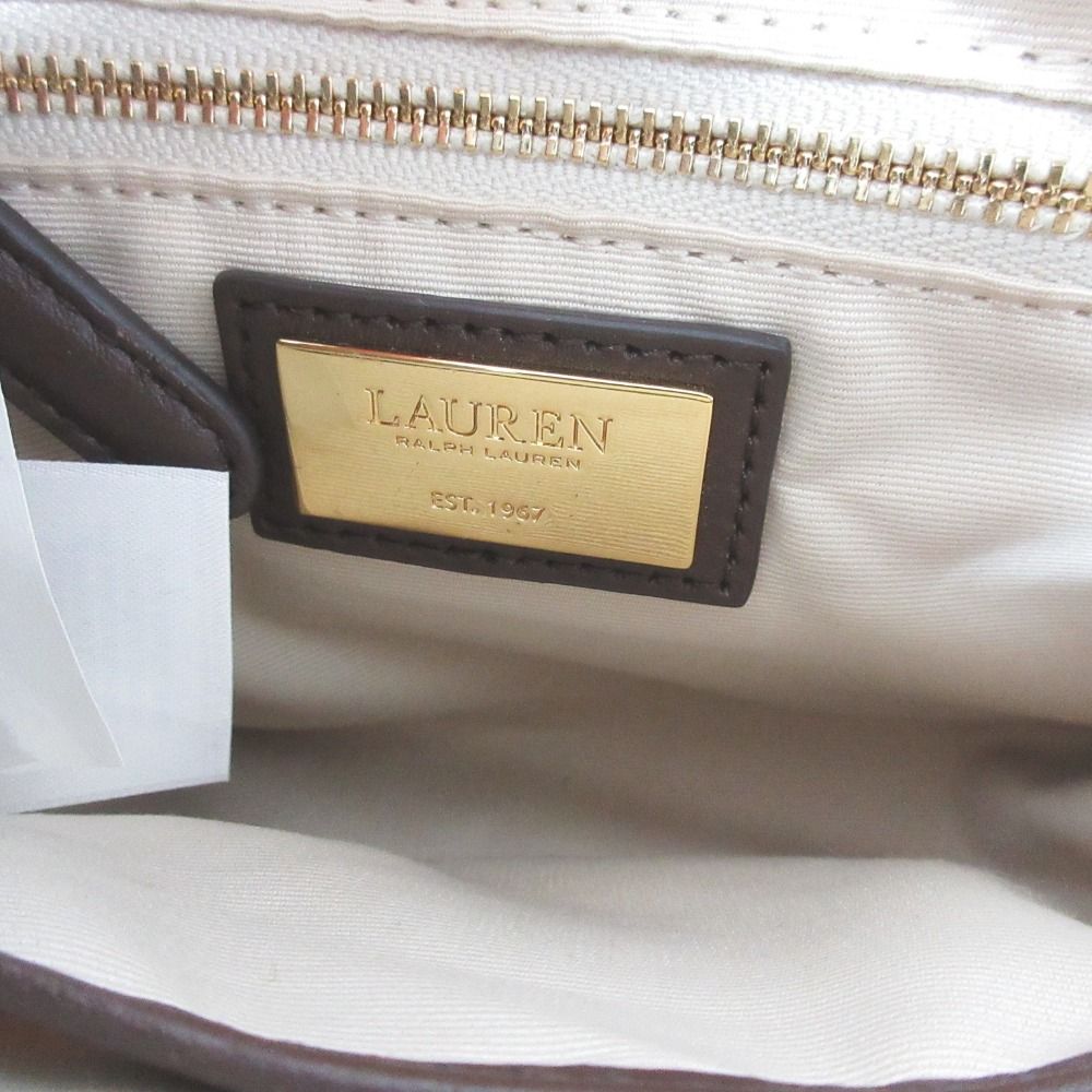 新品同様 LAUREN RALPH LAUREN ローレンラルフローレン ロゴチェーン金具 スエード ショルダーバッグ ブラウン レディース 古着 中古 USED 新品同様 LAUREN RALPH LAUREN ローレンラルフローレン ロゴチェーン