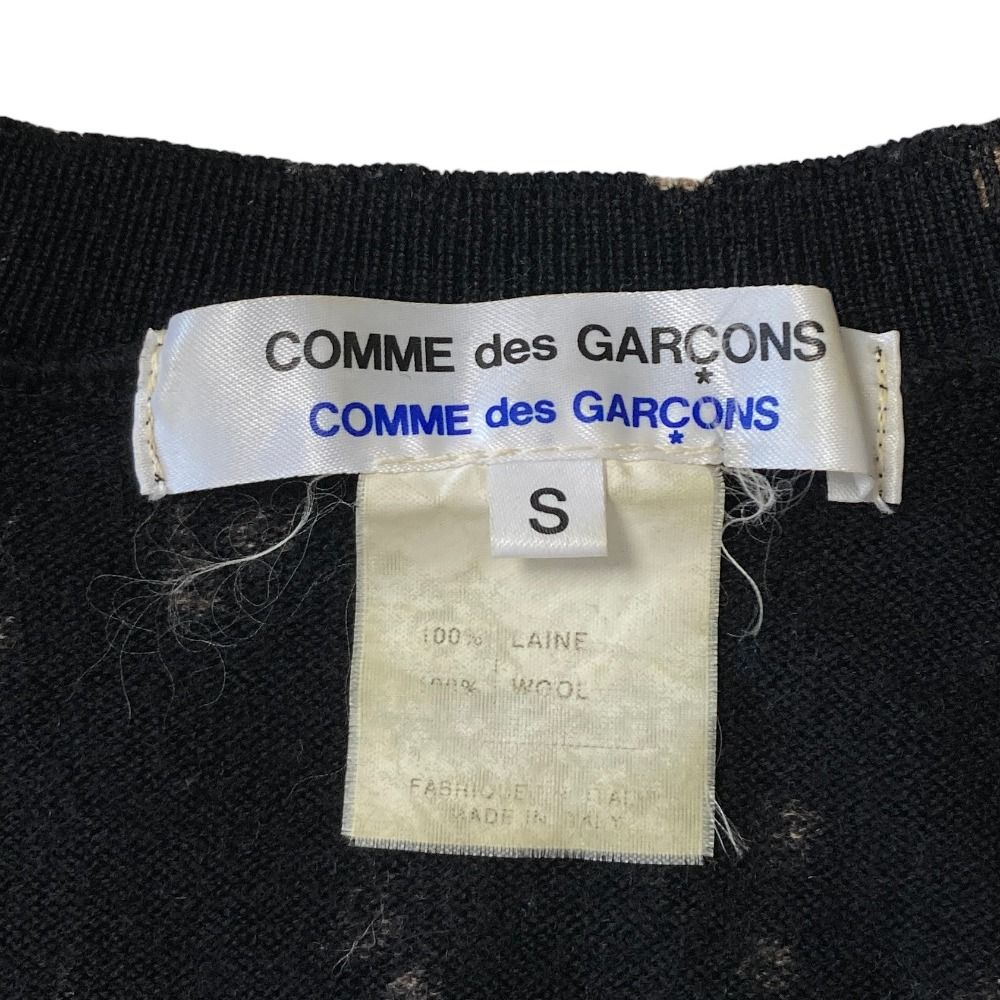 美品 COMME des GARCONS COMME des GARCONS コムデギャルソン コムコム Vネックニットセーター W10N004 サイズS ブラック レディース 古着 中古 USED 美品 COMME des GARCONS COMME des GARCONS コムデギャルソン コムコム