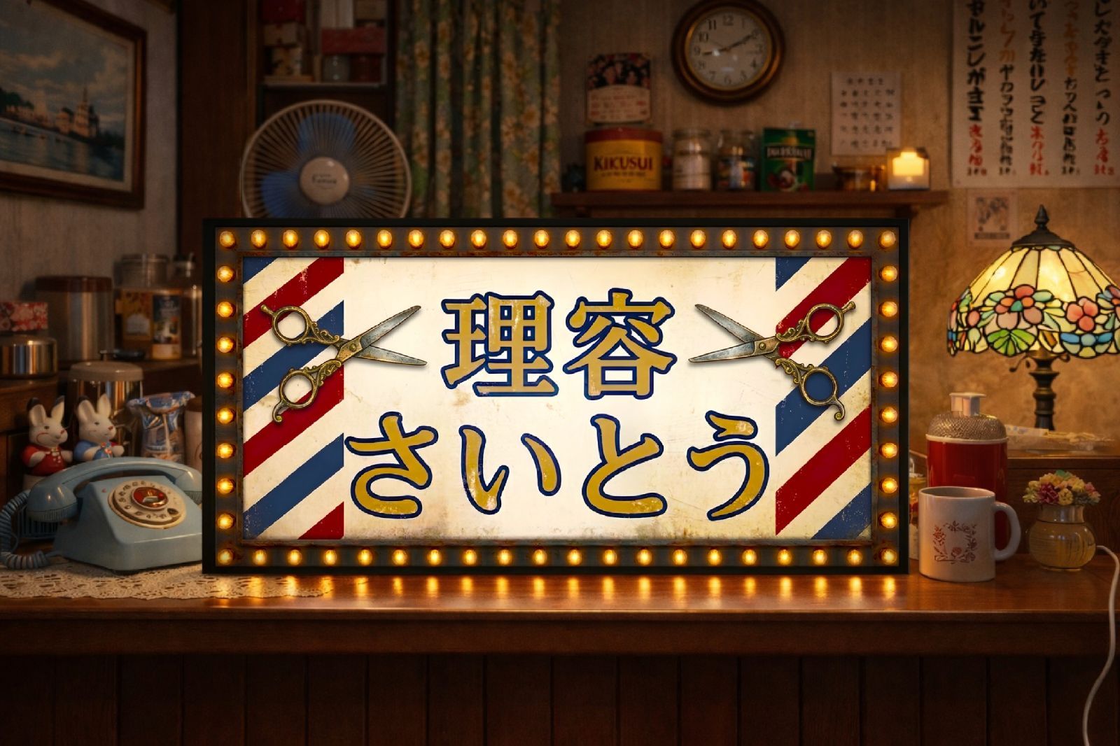 オーダー無料】バーバーショップ 理容室 美容室 ヘアーサロン 床屋 