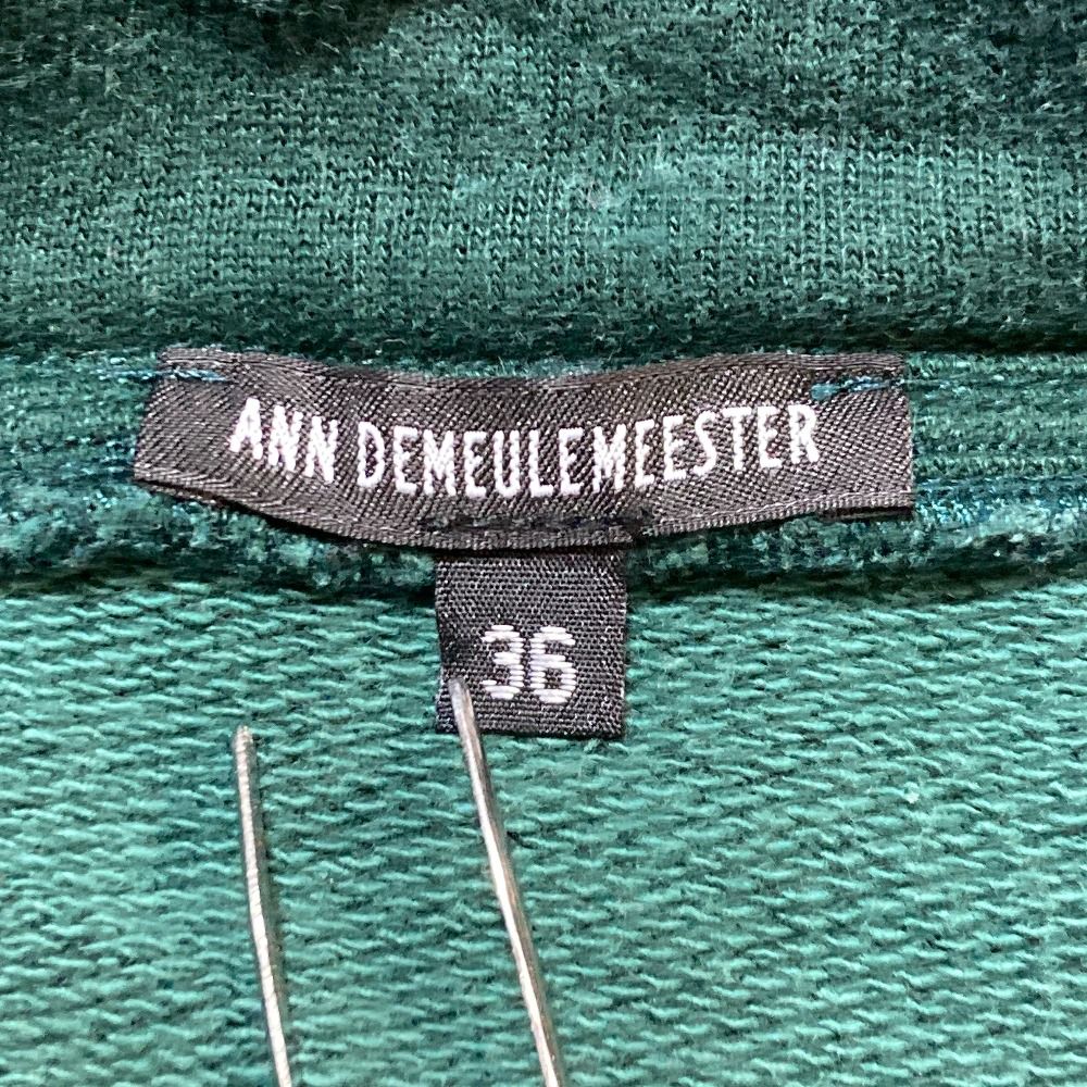 良品 Ann Demeulemeester アンドゥムルメステール 黒タグ 本人期 ラップスウェットパーカー 36 グリーン レディース 古着 中古 USED 良品 Ann Demeulemeester アンドゥムルメステール 黒タグ 本人期