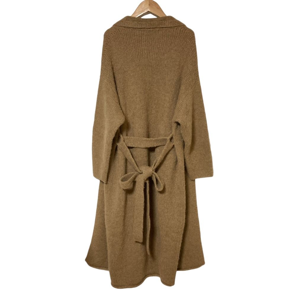 美品 Lauren Manoogian ローレンマヌージアン ROBE KNITコート ロングニットカーディガン サイズ1 ブラウンベージュ レディース 古着 中古 USED 美品 Lauren Manoogian ローレンマヌージアン ROBE KNITコート ロング