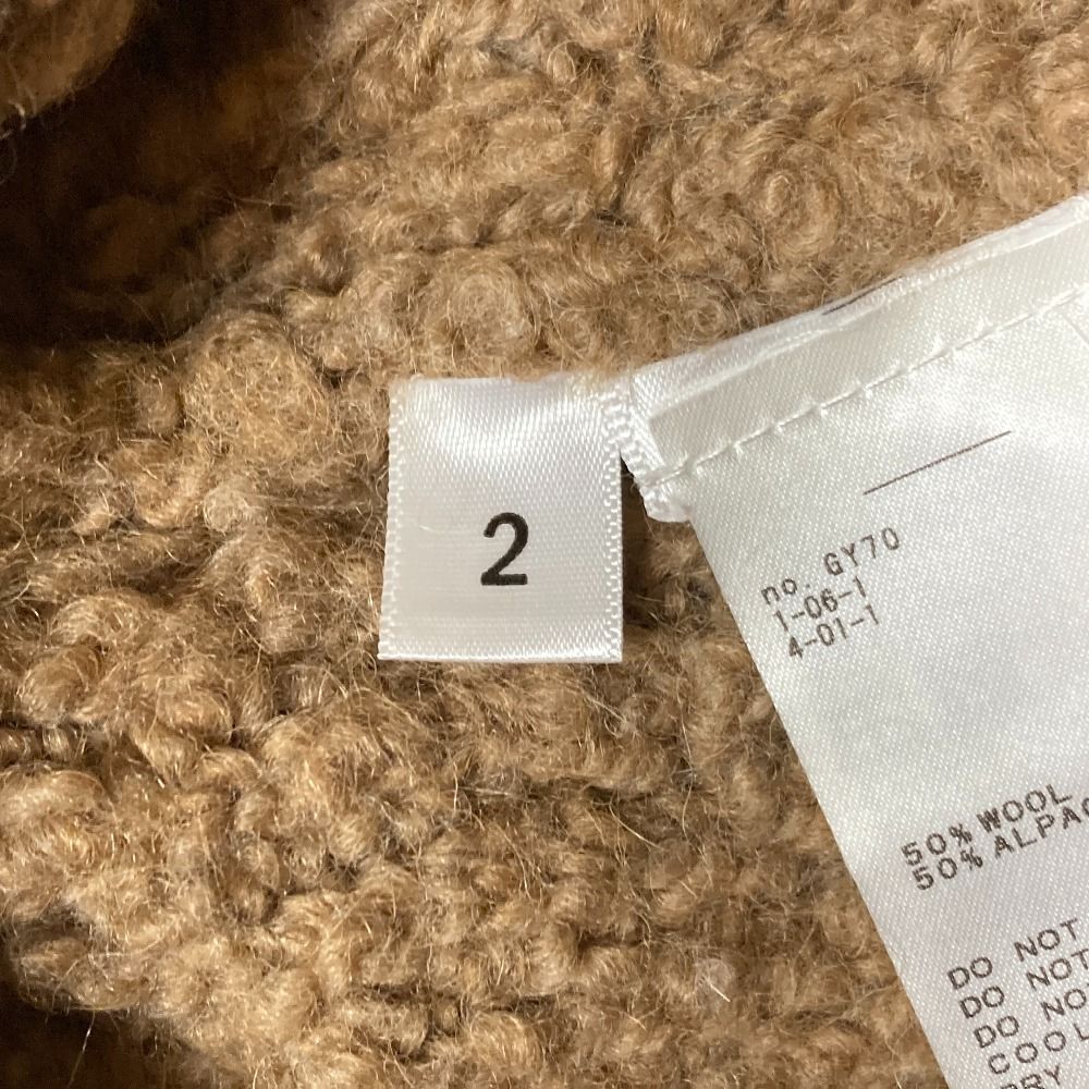 良品 Lauren Manoogian ローレンマヌージアン KNIT P/O アルパカニットセーター サイズ2 ブラウンベージュ レディース 古着 中古 USED 良品 Lauren Manoogian ローレンマヌージアン KNIT P/O アルパカニット