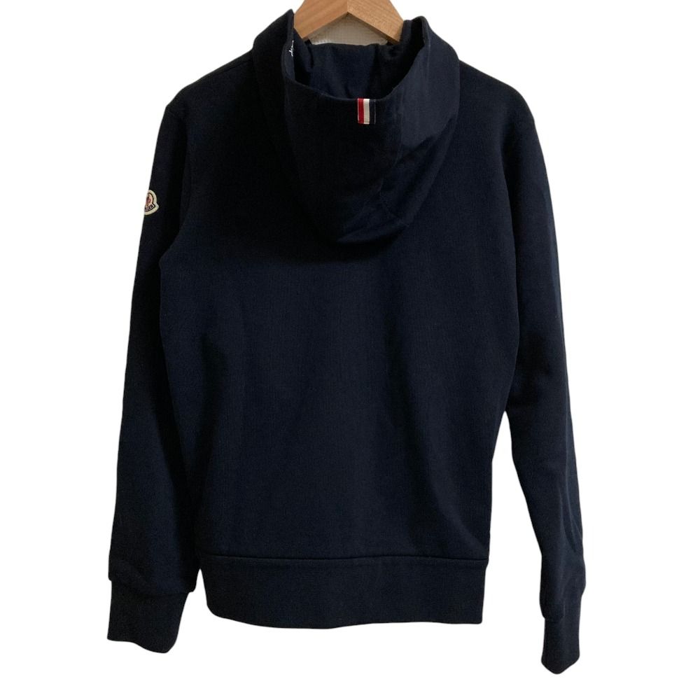美品 MONCLER モンクレール FELPA ZIPPATA CON CAPPUCCIO ジップパーカー サイズ14A ネイビー レディース 古着 中古 USED 美品 MONCLER モンクレール FELPA ZIPPATA CON CAPPUCCIO ジップ
