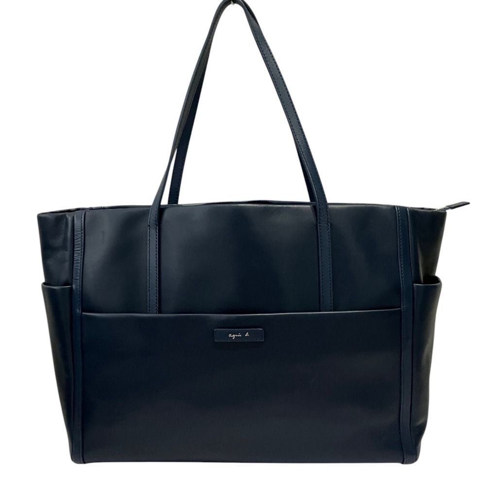 良品 agnes b.Voyage アニエスベー ボヤージュ レザー トートバッグ 