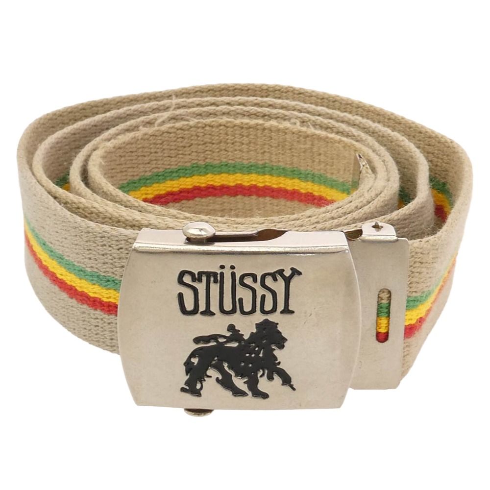 STUSSY ステューシー 90s 00s Old オールド ラスタカラー ガチャベルト ライトブラウン系【中古】 STUSSY ステューシー 90s 00s Old オールド ラスタカラー ガチャベルト