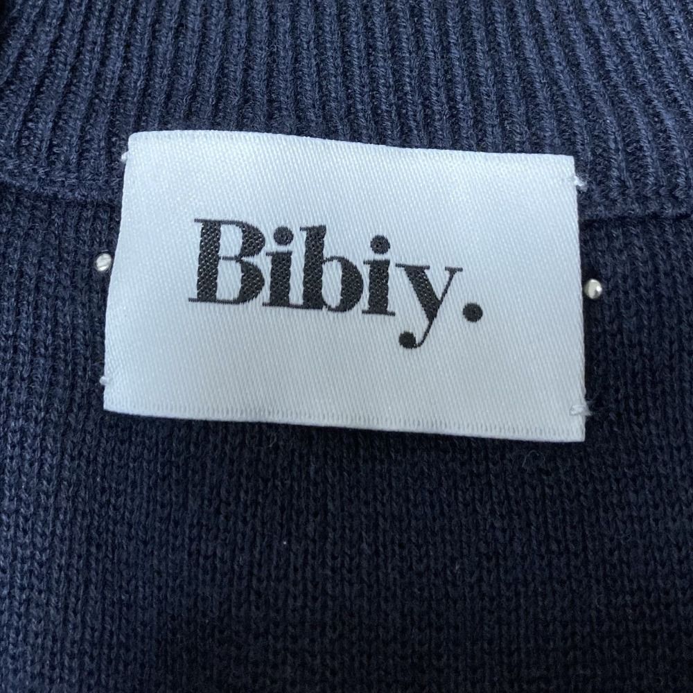 bibiy B.CLUB KNIT ネイビー 美品 Bibiy. ビビィ B. CLUB KNIT ニットセーター B51-KN077NVM M