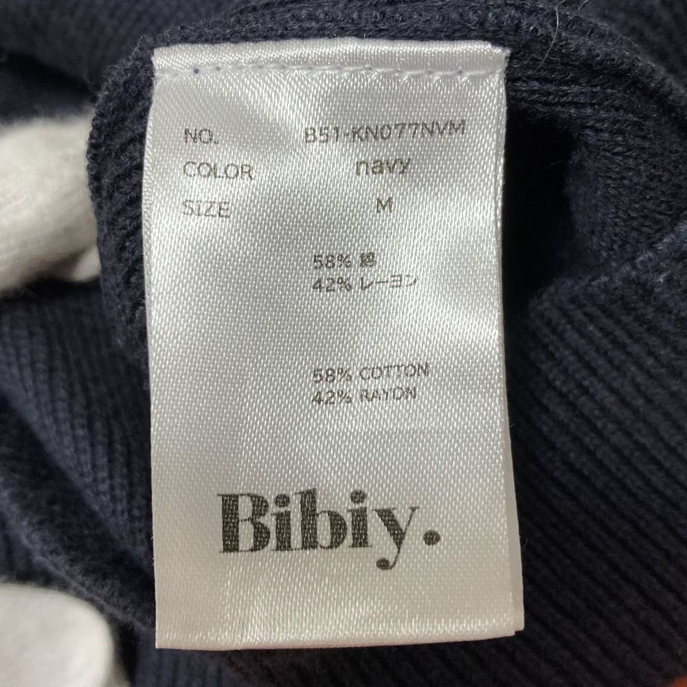 美品 Bibiy. ビビィ B. CLUB KNIT ニットセーター B51-KN077NVM Mサイズ ネイビー レディース 古着 中古 USED 美品 Bibiy. ビビィ B. CLUB KNIT ニットセーター B51-KN077NVM M