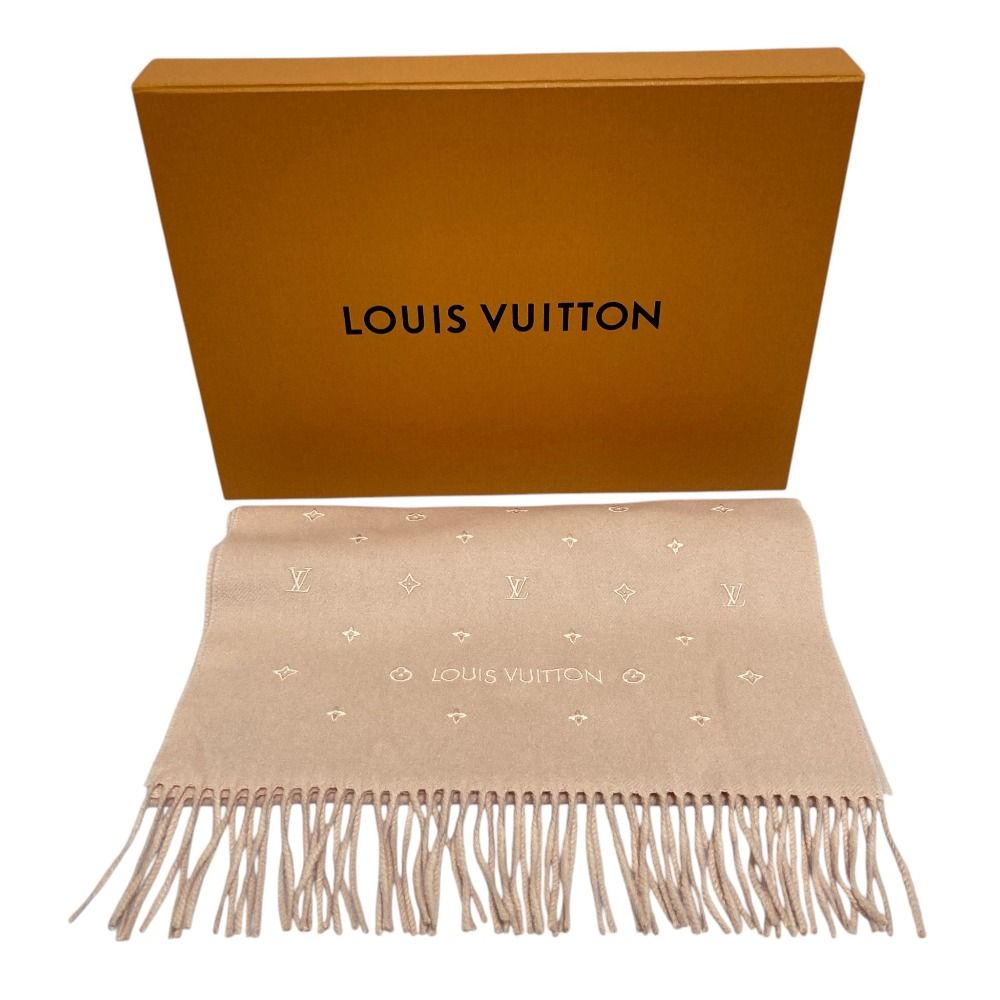 美品 LOUIS VUITTON ルイヴィトン LV ステラー マフラー M78205 ピンク 