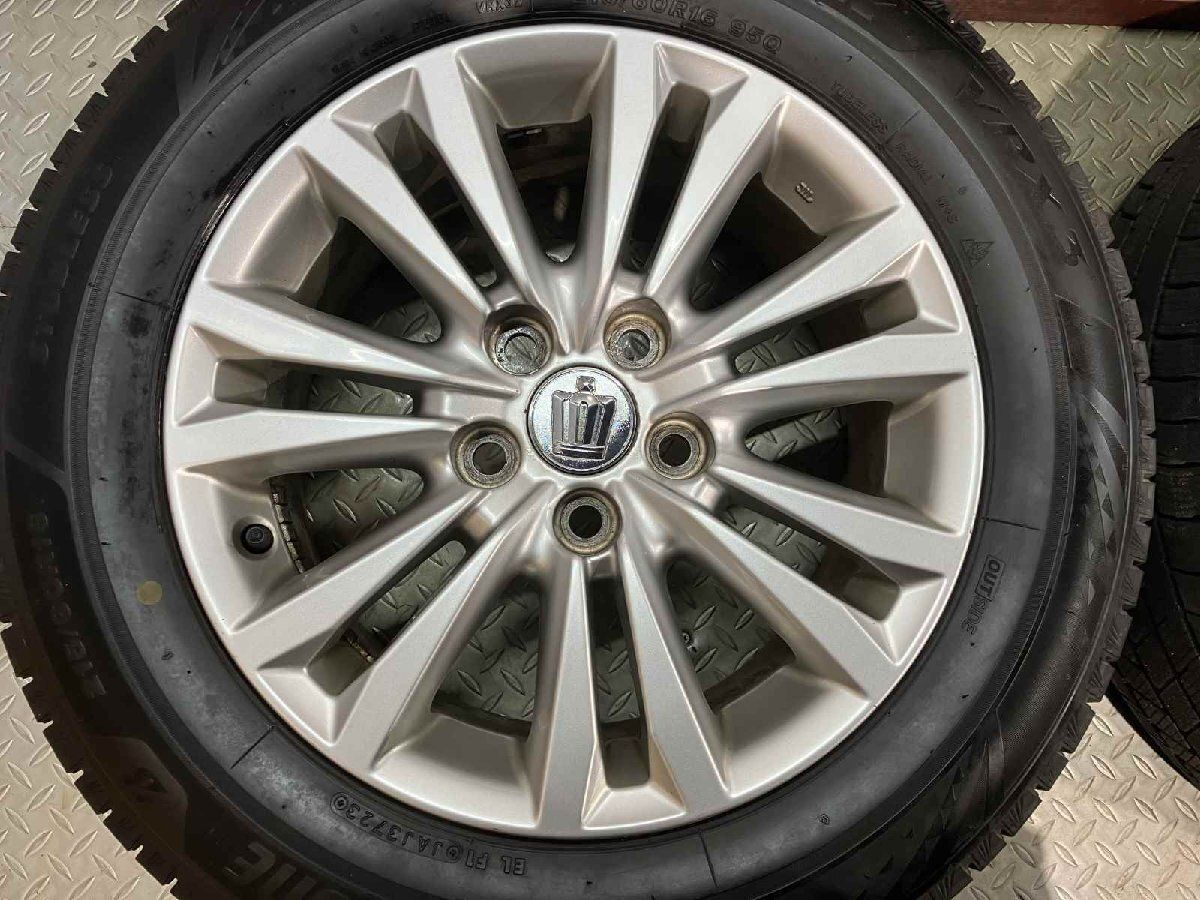 タイヤ走行短め【BS BLIZZAK VRX 215/60R16】スタッドレス【HONDA ヴェゼル 純正ホイール 16インチ 7J5HPCD114.3+55】20年製　(MTG898)クレジットカード QRコード決済可能 ヴェゼル HONDA ホンダ 純正 16インチ ブリヂストン ブリザックVRX2
