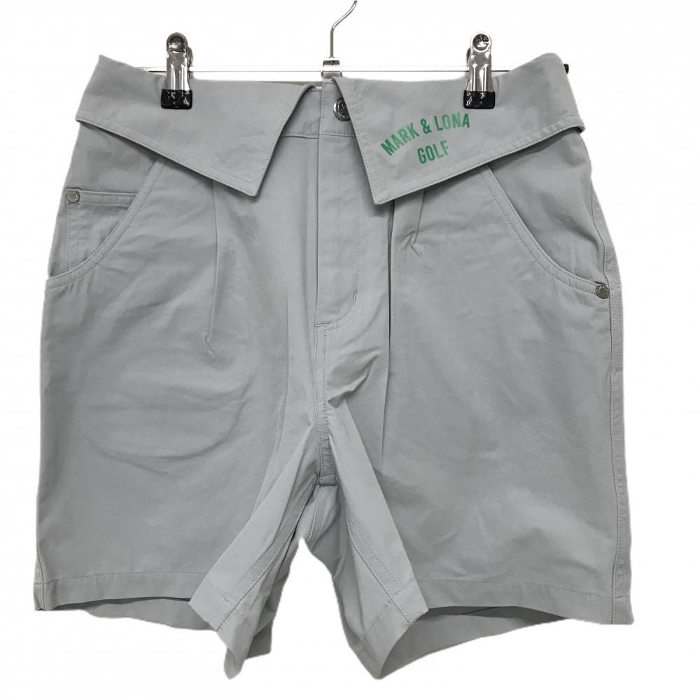 超美品】マークアンドロナ ショートパンツ ライトグレー ナイロン混 花 