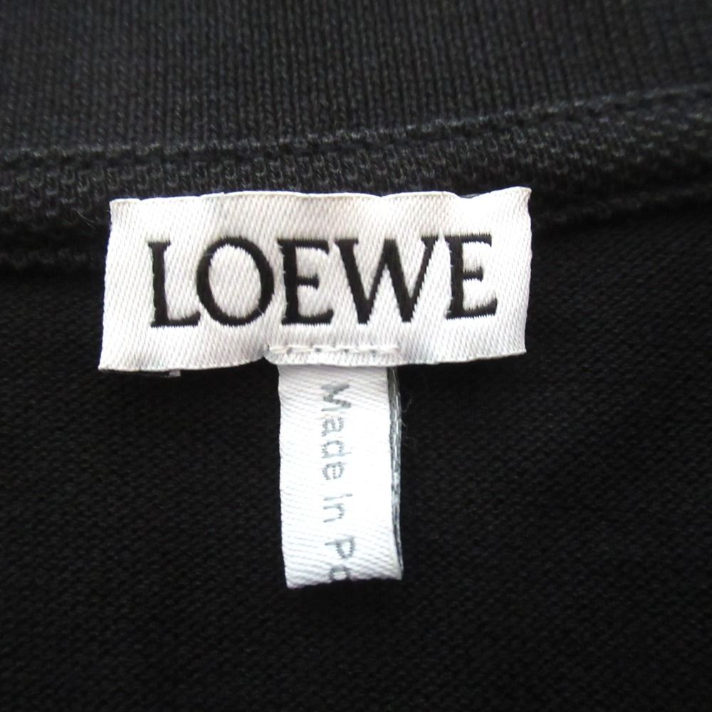 美品 LOEWE ロエベ シルクコットン 鹿の子 クロップドポロシャツ Sサイズ アイボリー レディース 古着 中古 USED 美品 LOEWE ロエベ アナグラムロゴ刺繍 半袖 鹿の子 ポロシャツ S