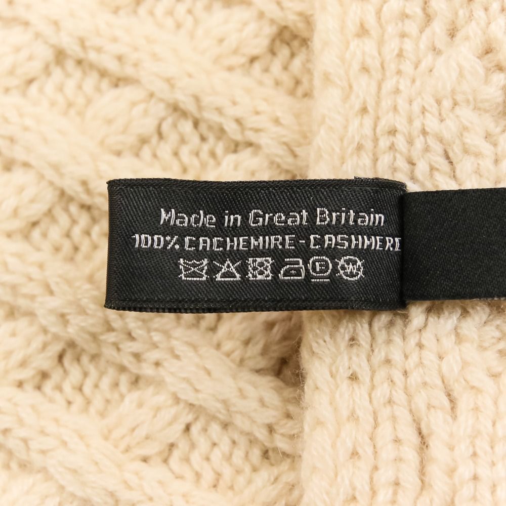 美品 CHANEL シャネル ココマーク カシミヤ ケーブルニット マフラー