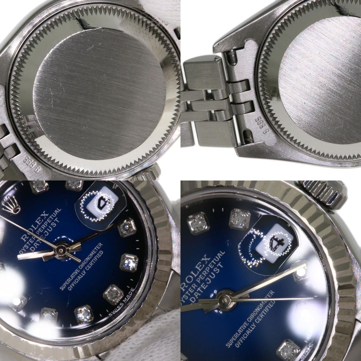 ROLEX ロレックス 79174G デイトジャスト 10P ダイヤモンド ブルーグラデーション 腕時計 SS SS K18WG レディース [中古] 買取一例：2023年8月】ロレックス/デイトジャスト[79174G] ｜ エバンス