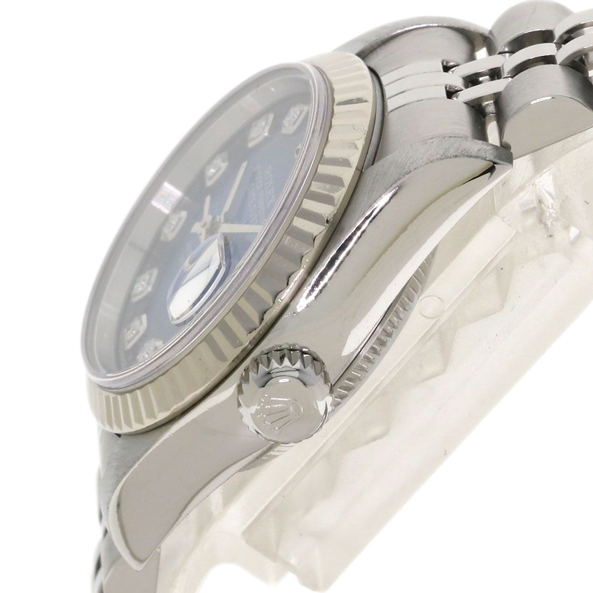 ROLEX ロレックス 79174G デイトジャスト 10P ダイヤモンド ブルーグラデーション 腕時計 SS SS K18WG レディース [中古] 買取一例：2023年8月】ロレックス/デイトジャスト[79174G] ｜ エバンス