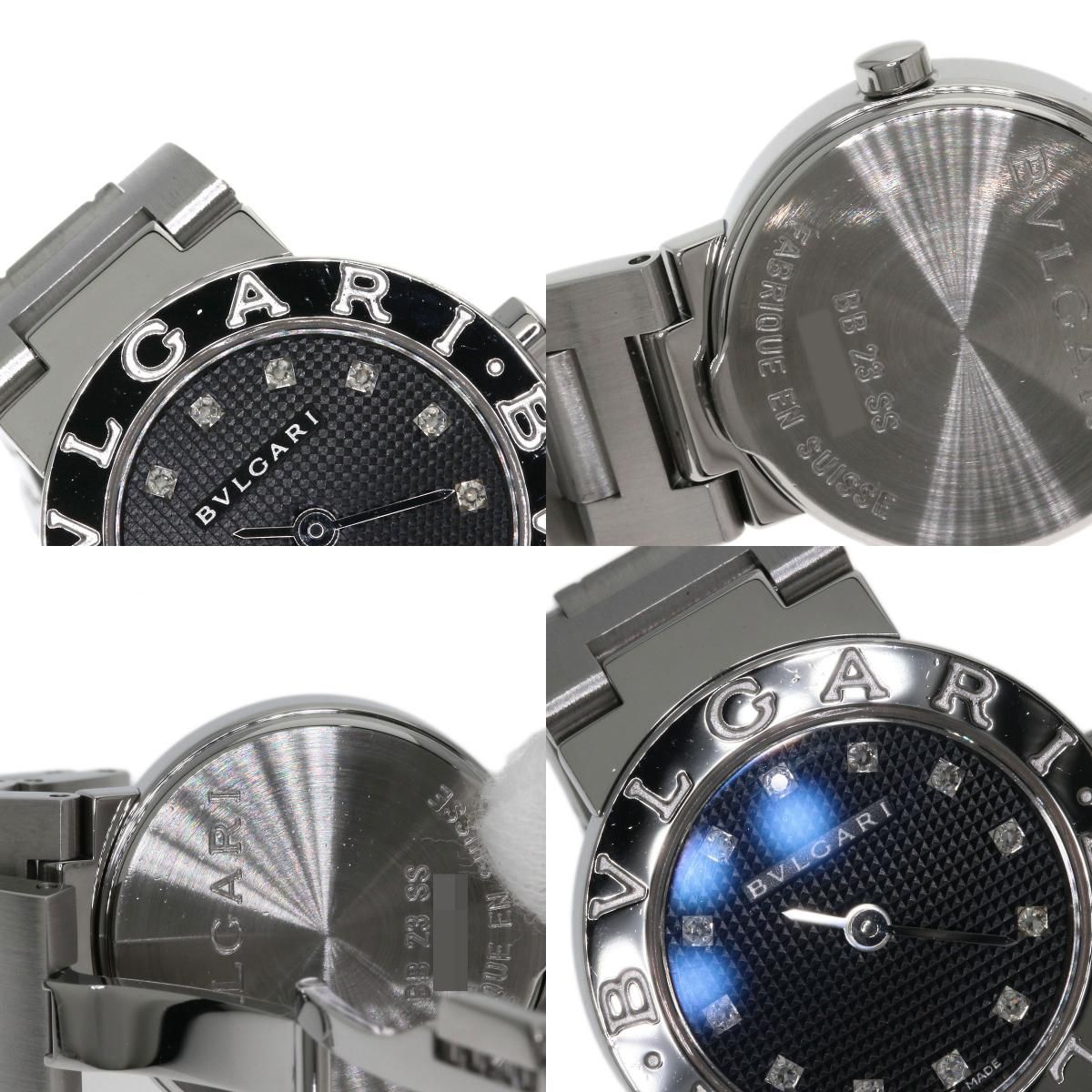 BVLGARI ブルガリ BB23SS ブルガリブルガリ 12P ダイヤモンド 腕時計 