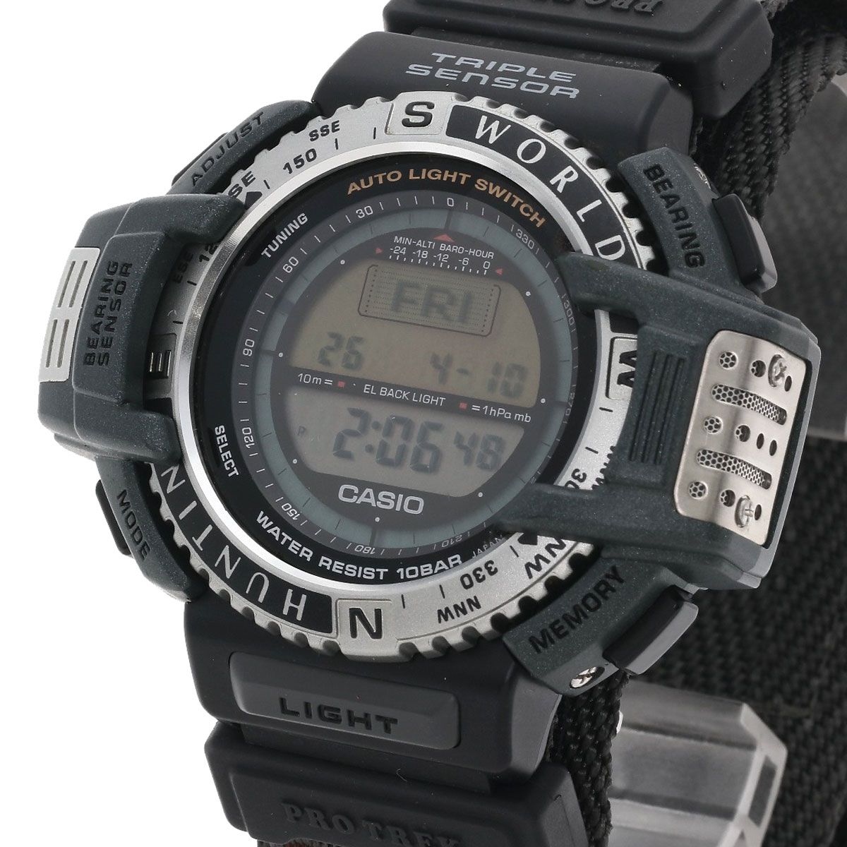 CASIO カシオ PRT-40HWJ プロトレック ハンティングワールドコラボ 腕時計 樹脂系 ナイロン メンズ [中古] CASIO カシオ PRT-40HWJ プロトレック ハンティングワールドコラボ