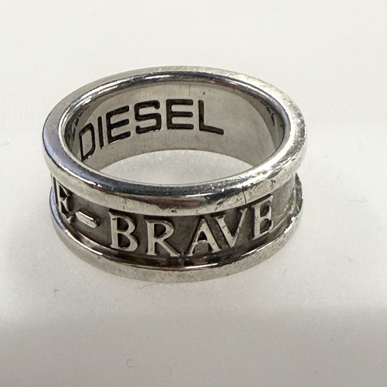 DIESEL ブレイヴマン 925 SILVER リング 約15.5号位 希少/ヴィンテージ】DIESEL ディーゼル リング シルバー925 目安19号