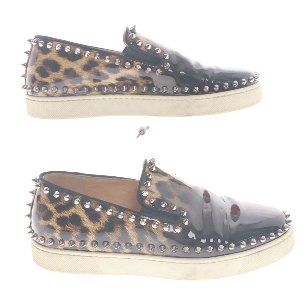 □ クリスチャンルブタン Christian Louboutin スリッポン スニーカー