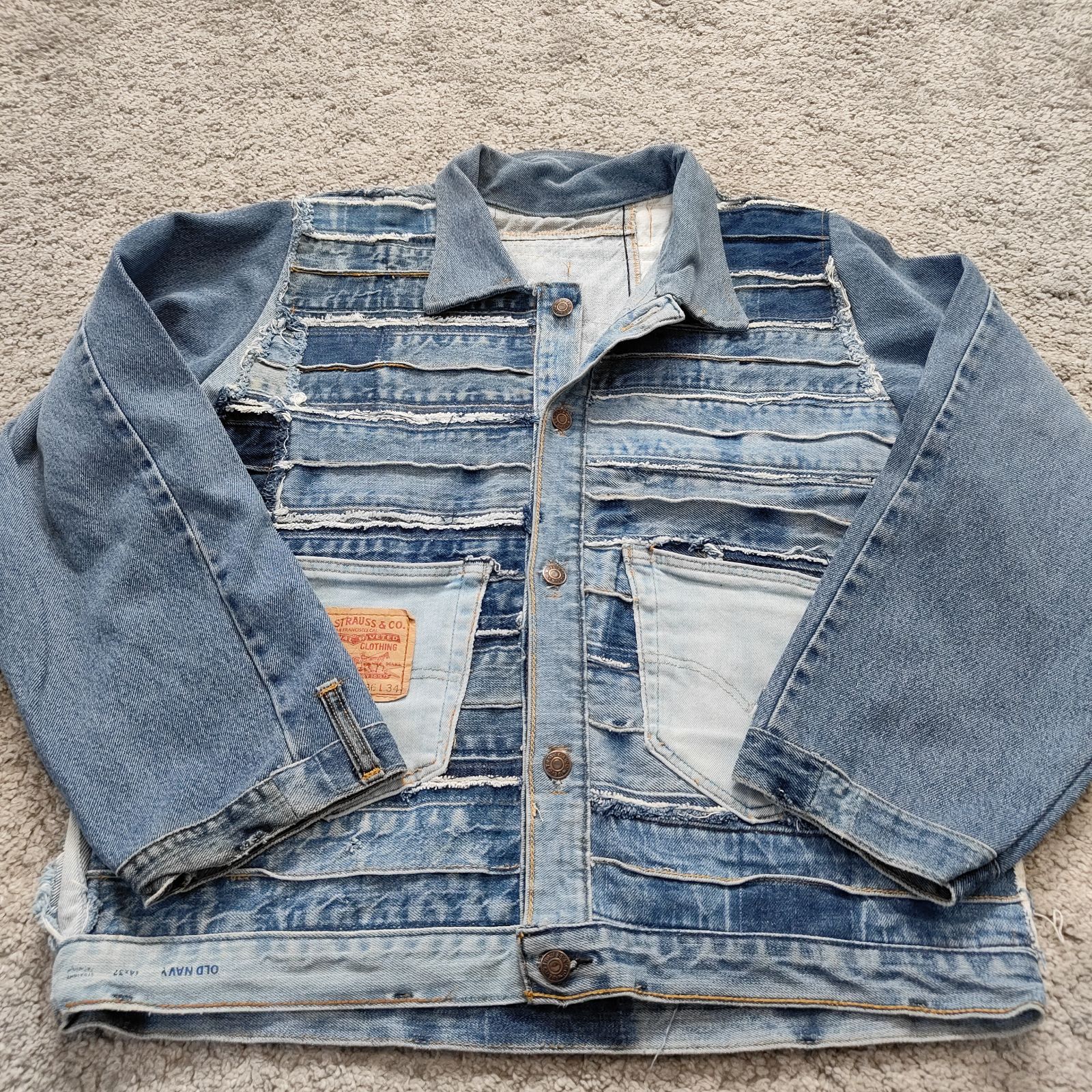 Remake リメイクデニムジャケット ハンドメイド ワンオフ 再構築 