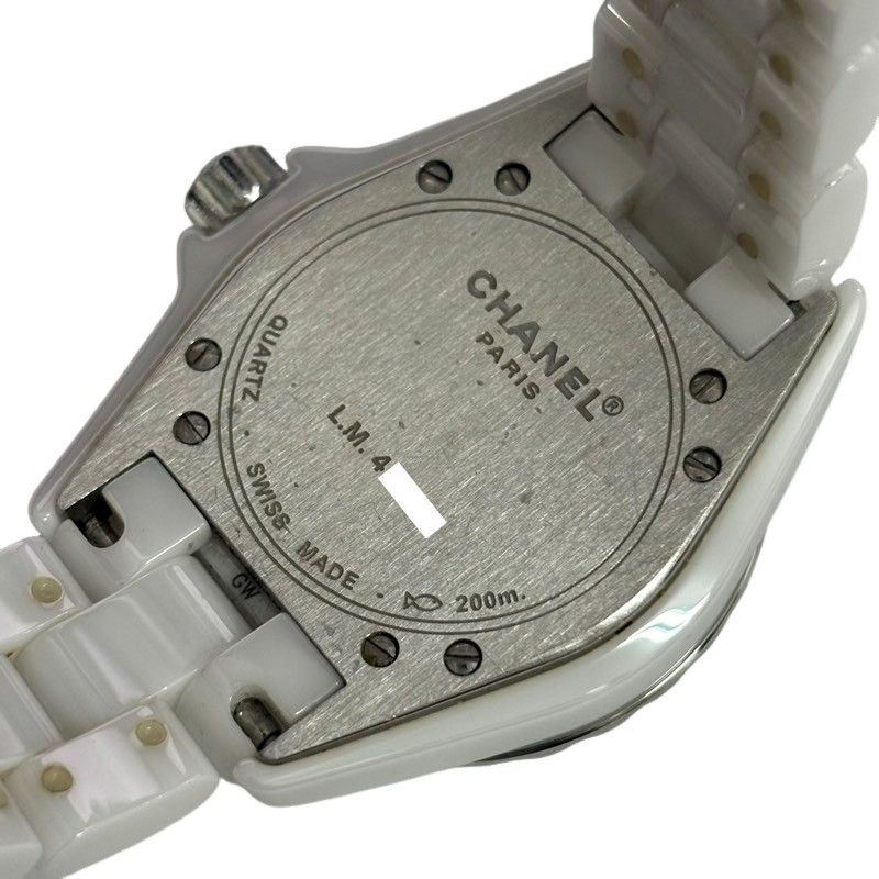 CHANEL シャネル J12 12Pダイヤ H1628 腕時計レディース クオーツ ホワイト文字盤 動作品 【中古】 22604K192 CHANEL】シャネル『J12ホワイトセラミック 12Pダイヤ 33mm』H1628