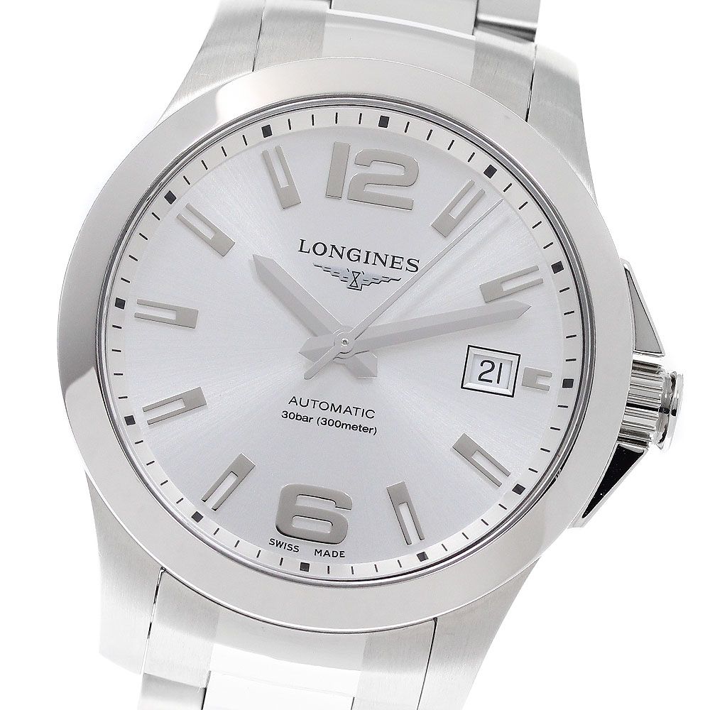 ロンジン LONGINES L3.776.4 コンクエスト デイト 自動巻き メンズ 箱・保証書付き_952516 ロンジン LONGINES L3.776.4 コンクエスト デイト 自動巻き メンズ 箱
