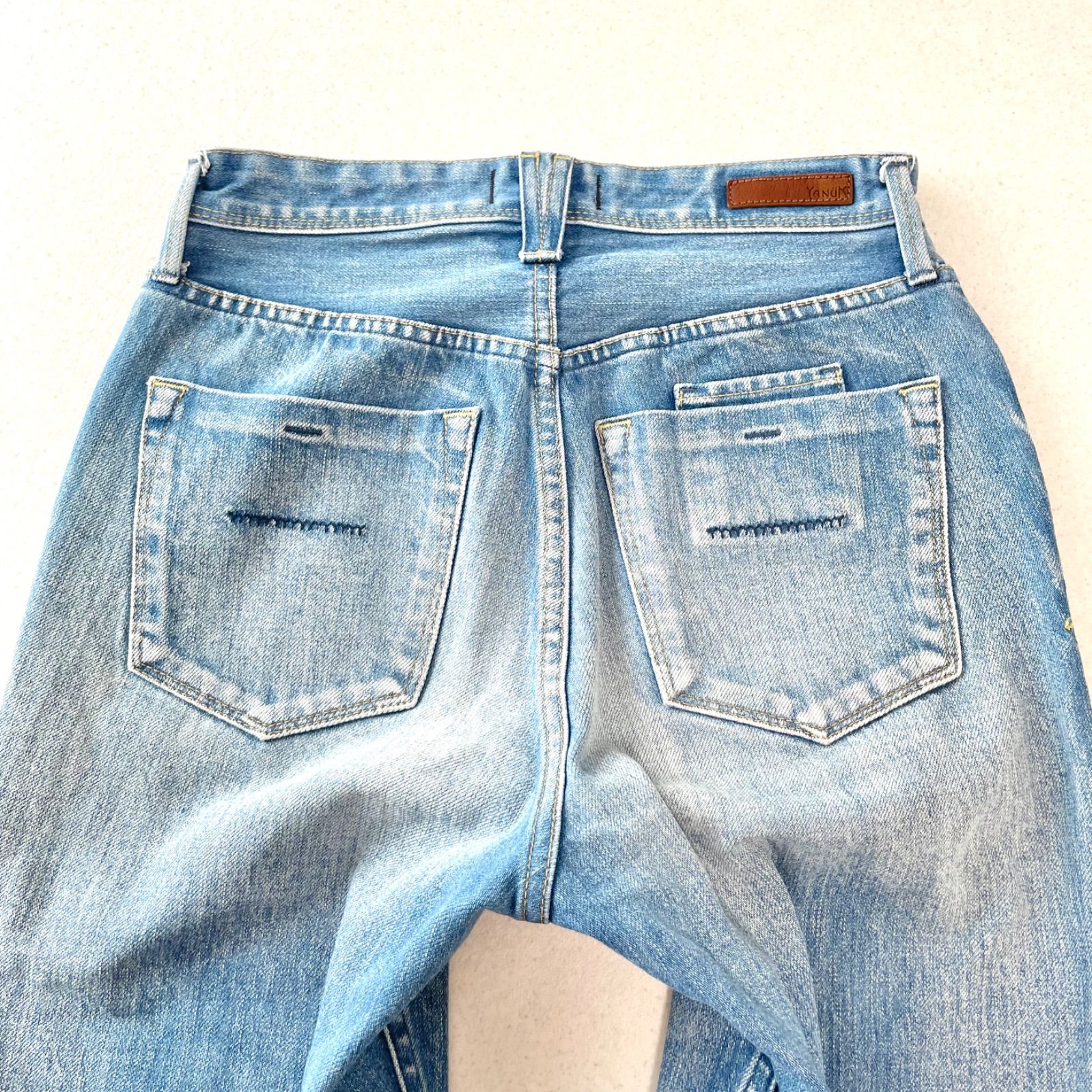 新品　ヤヌーク　LOUISE 23 YANUK ヤヌーク パイプドストレート デニムパンツ LOUISE ルイーズ 23