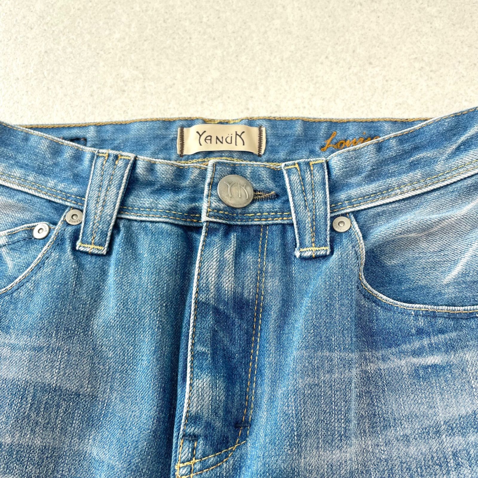新品　ヤヌーク　LOUISE 23 YANUK ヤヌーク パイプドストレート デニムパンツ LOUISE ルイーズ 23