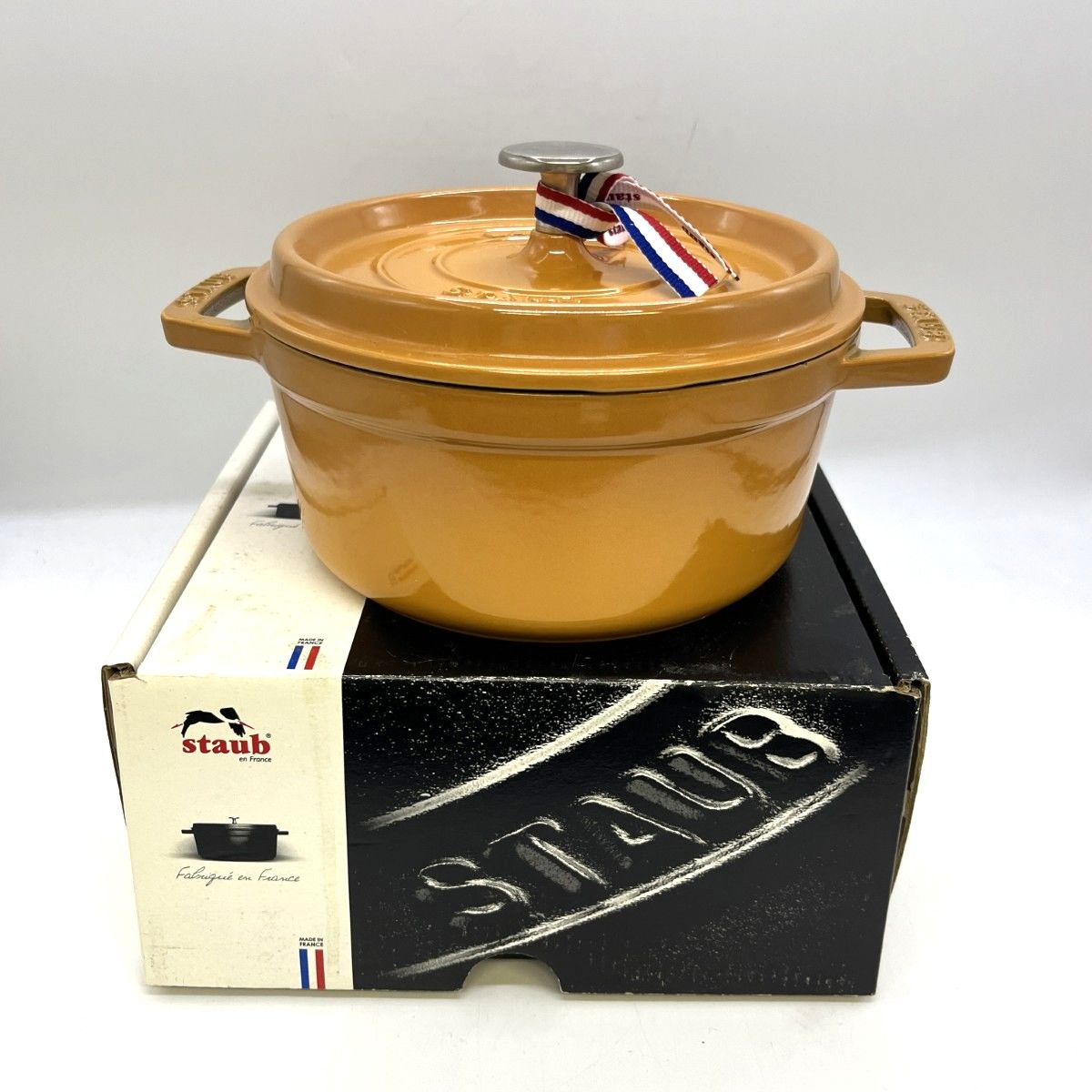 STAUB ストウブ ココットピコ・ココット・ラウンド マスタード 18cm 
