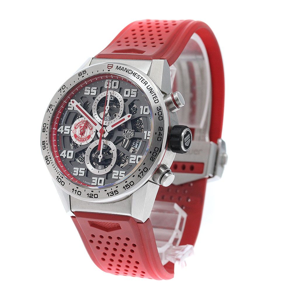  タグホイヤー TAG HEUER CAR201M.FT6156 カレラ ホイヤー01 マンチェスターユナイテッド スペシャル 自動巻き メンズ _951832 ブラウン系 自動巻き時計 腕時計(アナログ)