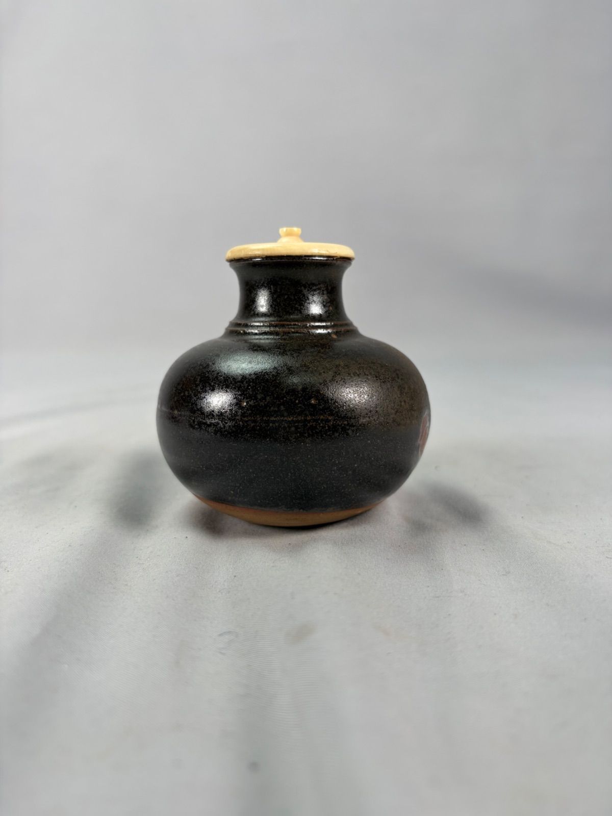 美術品・アンティーク・コレクション 茶道具 岡田暁山作 茶入