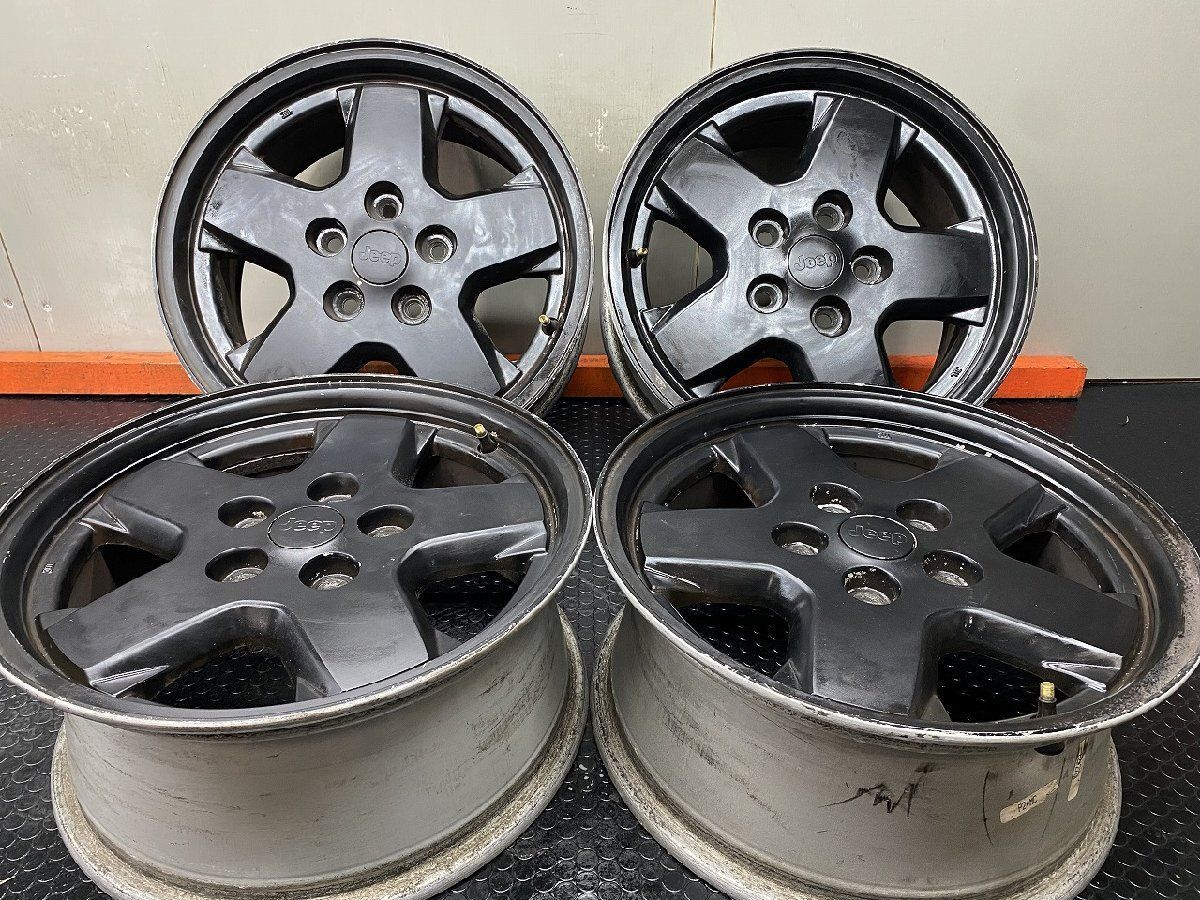 Jeep チェロキー 純正ホイール 16インチ 4本 7J5HPCD114.3+41.3 ブラック　(SHJ021)paypay決済可能 Jeep チェロキー 純正ホイール 16インチ 4本 7J5HPCD114.3+41.3