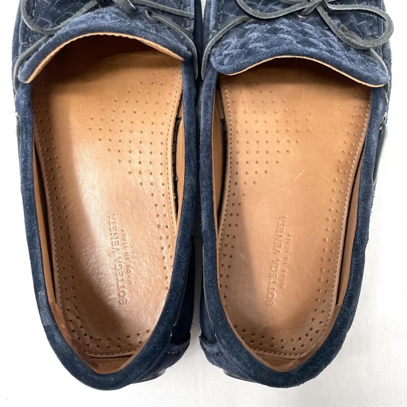 中古】BOTTEGA VENETA イントレチャート スエードドライビングシューズ