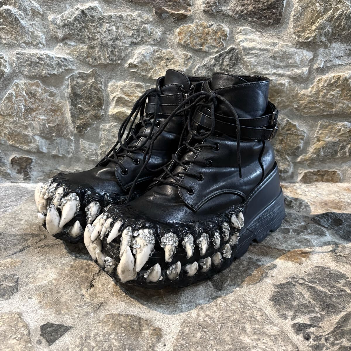 3MG VENOM BOOTS ヴェノム ブーツ オーダー ラインストーン BLACK