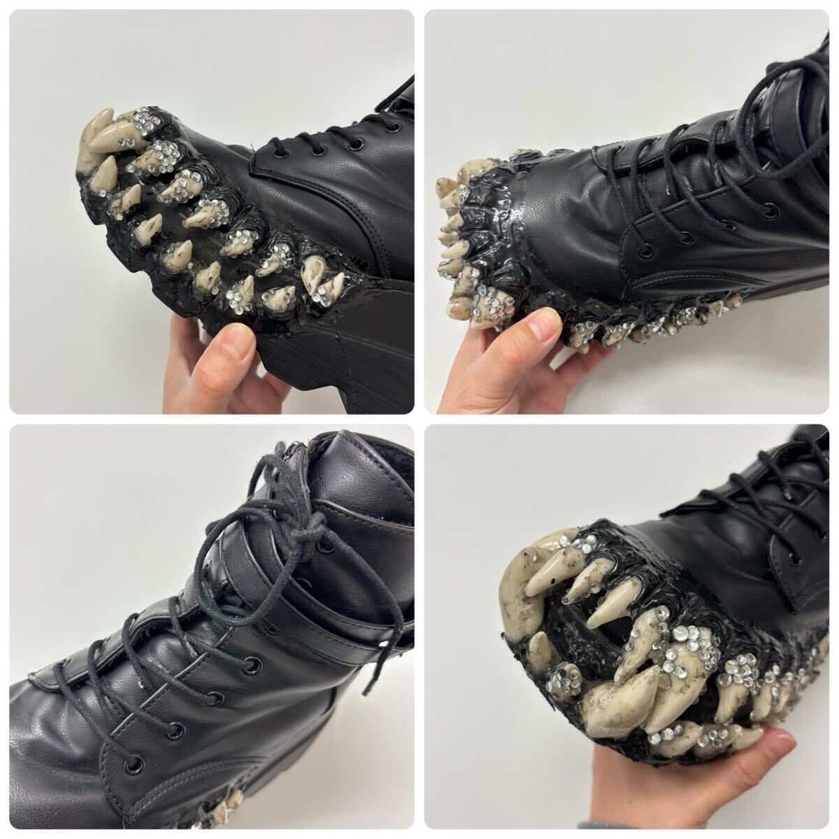 3MG VENOM BOOTS ヴェノム ブーツ オーダー ラインストーン BLACK