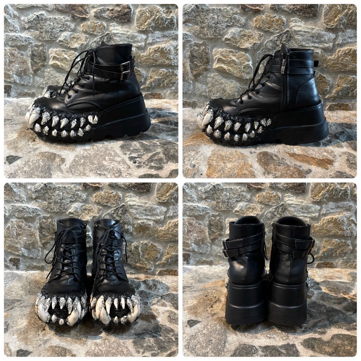 3MG VENOM BOOTS ヴェノム ブーツ オーダー ラインストーン BLACK