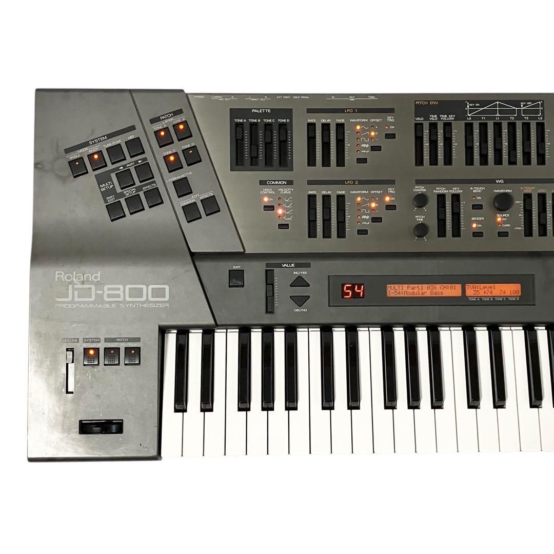 Roland シンセサイザー 61鍵盤 JD-800 ブラック ソフトケース付 ローランド デジタルシンセサイザー