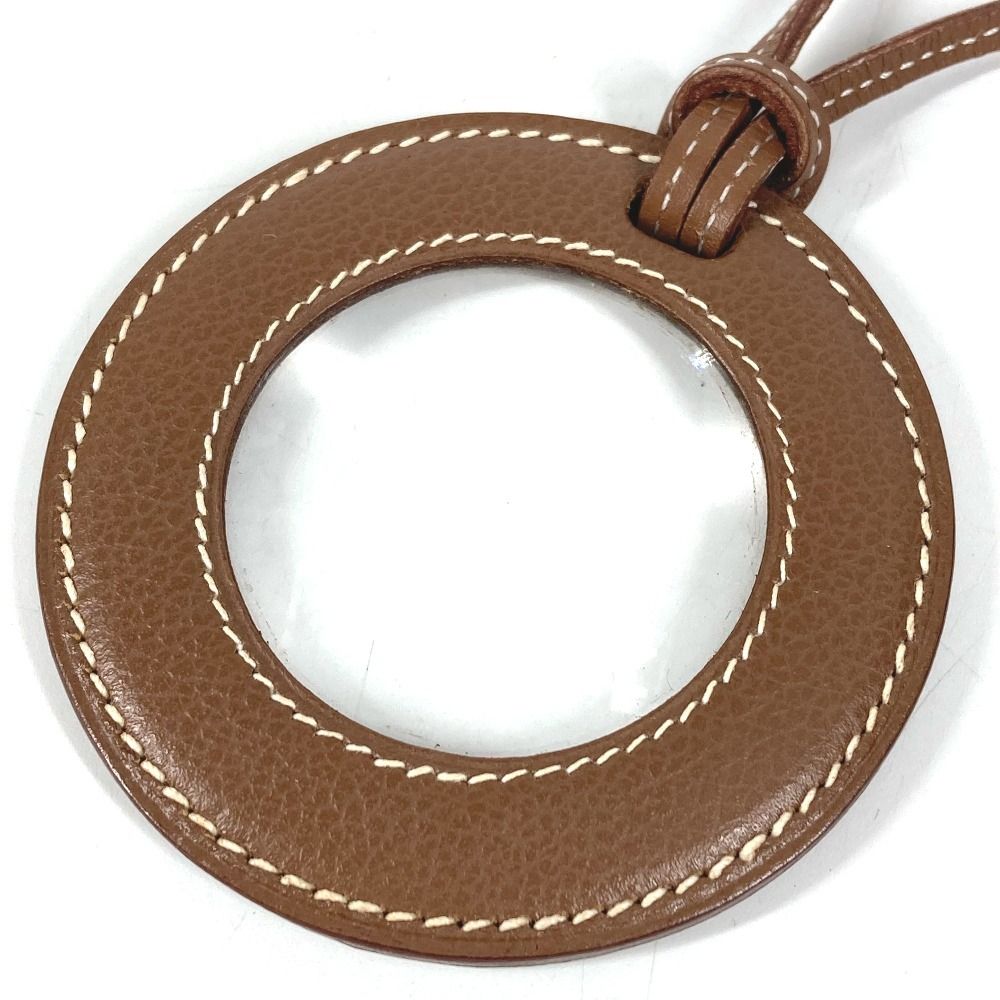 HERMES エルメス ネックレス ルーペ ネックレス レザー ブラウン