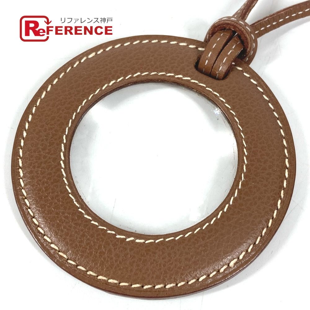 HERMES エルメス ネックレス ルーペ ネックレス レザー ブラウン
