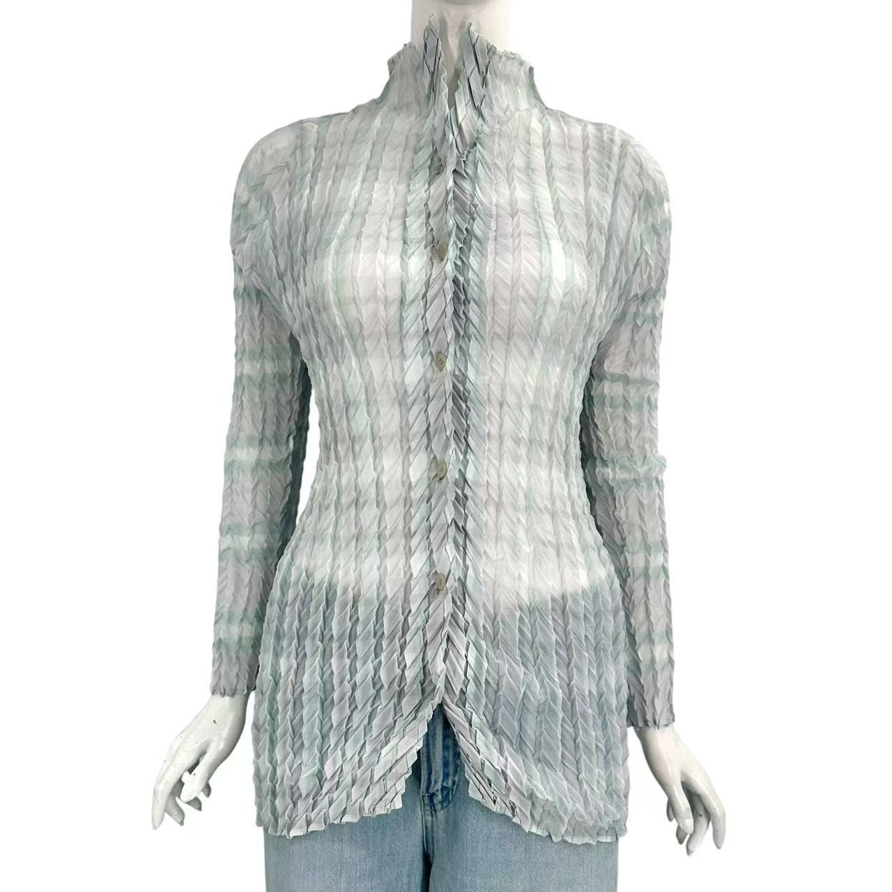 イッセイミヤケ プリーツプリーズ PLEATS PLEASE トップス グリーン