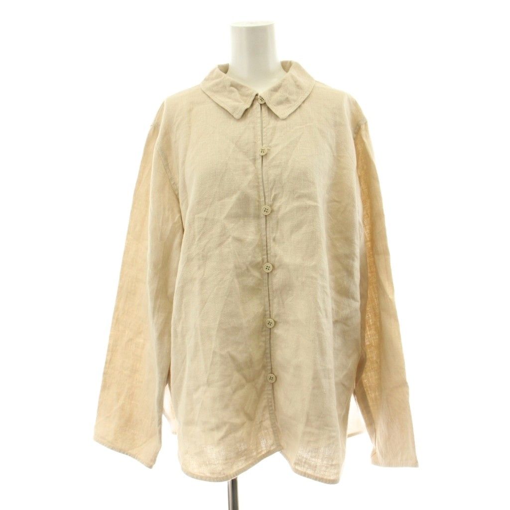 シンゾーン シャツカーディガン 長袖 麻 F0 ベージュ 23MMSBL07 シンゾーン Shinzone 23SS LINEN SHIRT CARDIGAN FO BEIGE シャツ