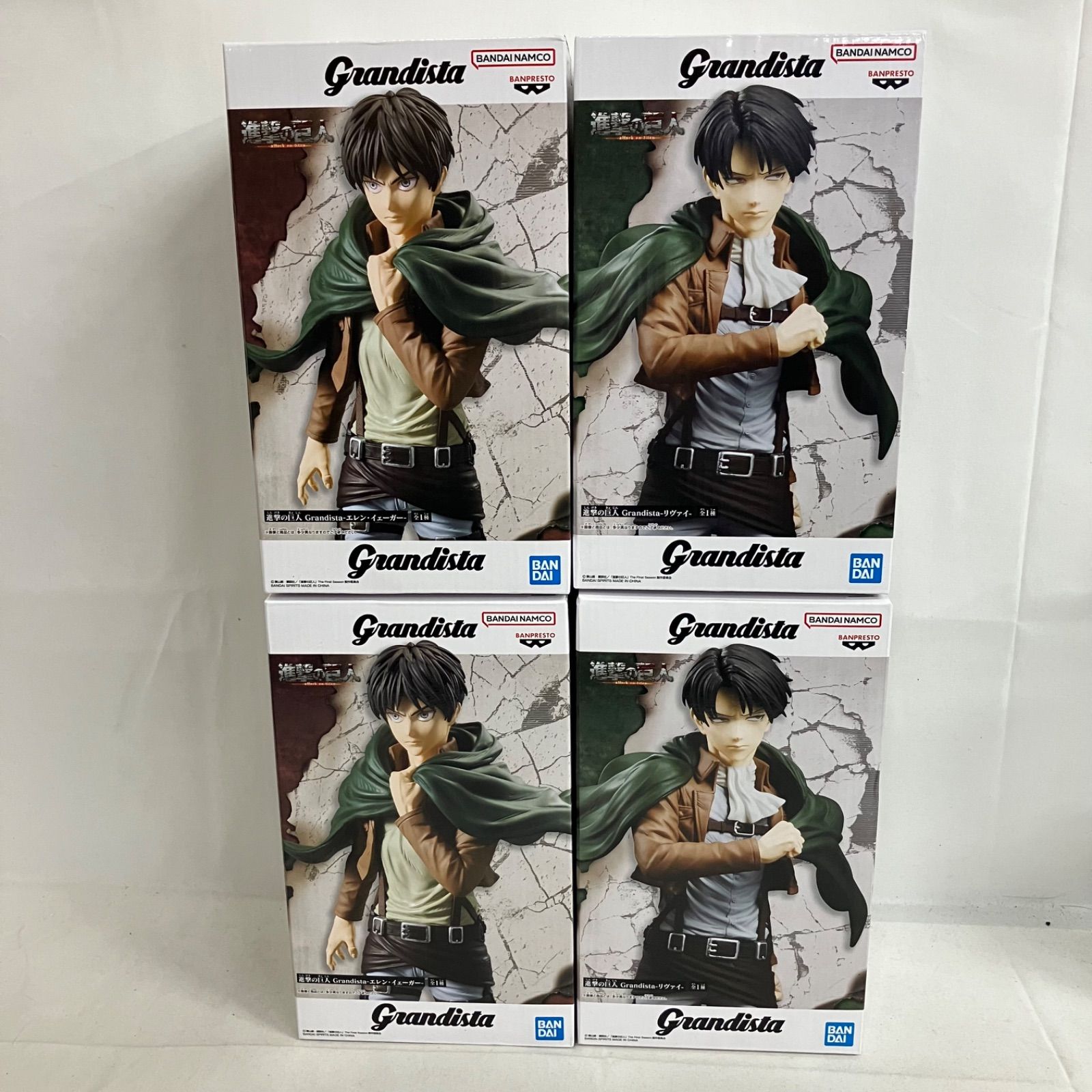 【未開封】進撃の巨人 リヴァイ・エレン フィギュア17点セット 未開封 進撃の巨人 エレン リヴァイ フィギュア 4個セット SF4629 c101