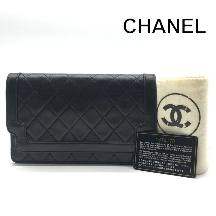 CHANEL クラッチバッグ セカンドバッグ 良品 CHANEL シャネル マトラッセ クラッチ セカンド バッグ レザー