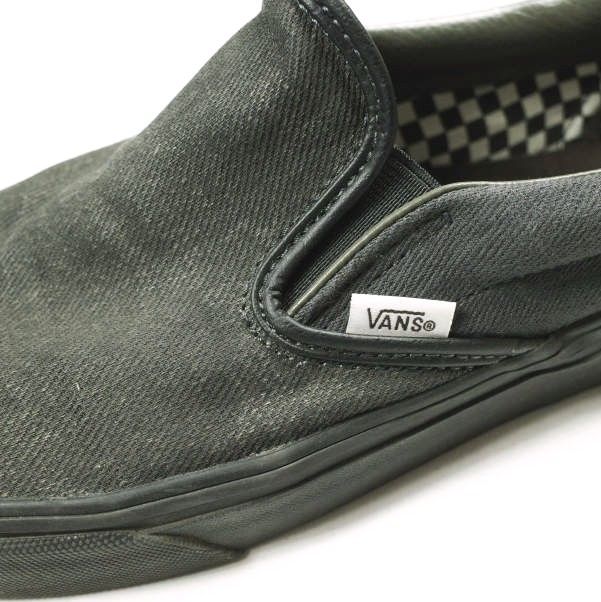 VAINL ARCHIVE x VANS ヴァイナルアーカイブ バンズ 24SS 別注 CLASSIC SLIP-ON デニム クラシックスリッポン VNOOOBVZRUX US10(28cm) BLACK チェッカーボード スニーカー シューズ【中古】【VAINL ARCHIVE × VANS】 VAINL ARCHIVE x VANS ヴァイナルアーカイブ バンズ 24SS 別注 CLASSIC