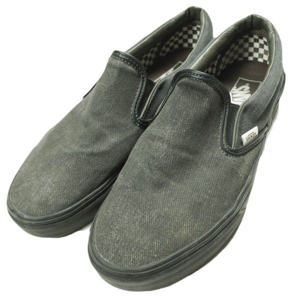 VAINL ARCHIVE x VANS ヴァイナルアーカイブ バンズ 24SS 別注 CLASSIC SLIP-ON デニム クラシックスリッポン VNOOOBVZRUX US10(28cm) BLACK チェッカーボード スニーカー シューズ【中古】【VAINL ARCHIVE × VANS】 VAINL ARCHIVE x VANS ヴァイナルアーカイブ バンズ 24SS 別注 CLASSIC