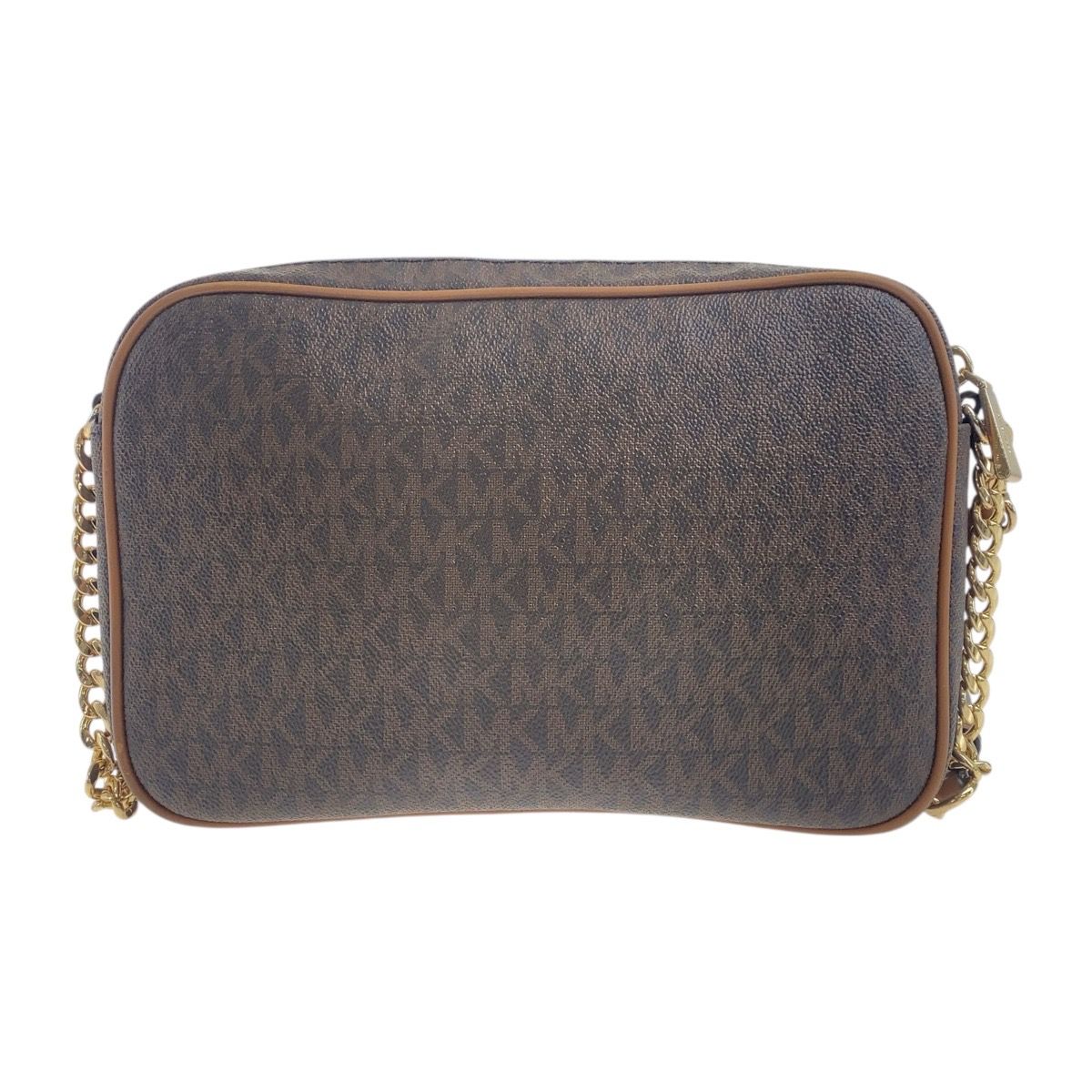 Michael Kors マイケルコース ブラウン ゴールド金具 PVC 32S7GJSC7B 斜め掛け ショルダーバッグ レディース 602027 【中古】 Michael Kors マイケルコース ブラウン ゴールド金具 PVC 32S7GJSC7B